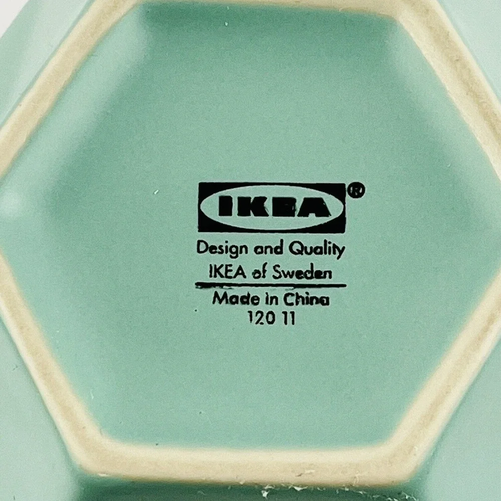 Ikea‎ Livslang Vase Soft Green 3D Hexagon 8